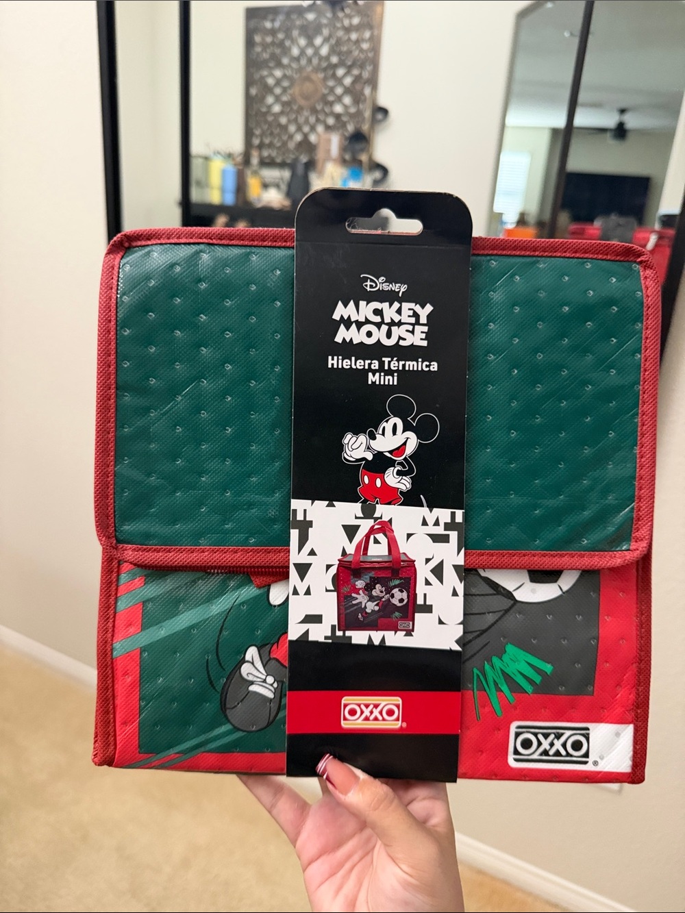 Disney Mickey Mouse Mini Thermal Cooler - Green & Red